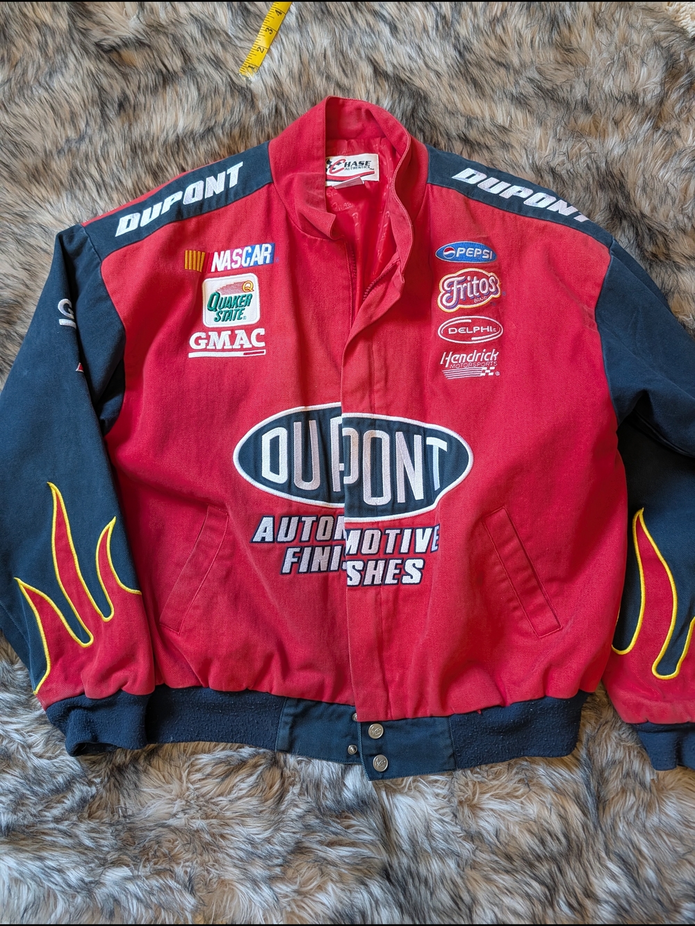 Vintage Chase Authentics DuPont Automotive Finishes Crew Jacket Medium